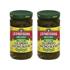 La Preferida front packaging showing two 11.5 oz jars and organic badge for pantry convenience