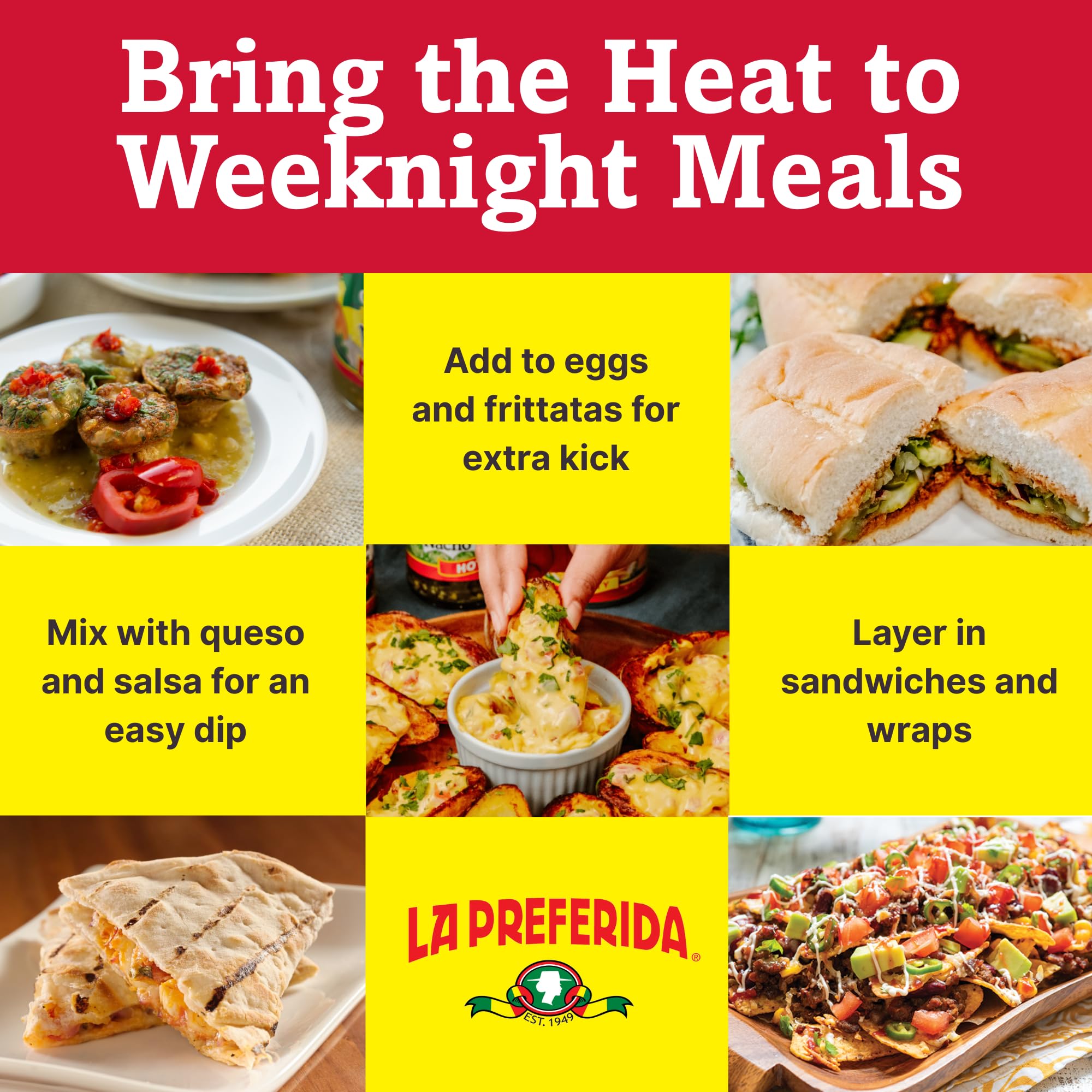 Kitchen scene with La Preferida slices next to tacos showing easy serving inspiration