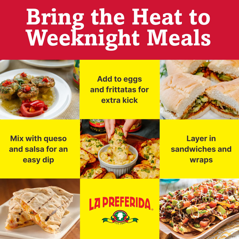 Kitchen scene with La Preferida slices next to tacos showing easy serving inspiration