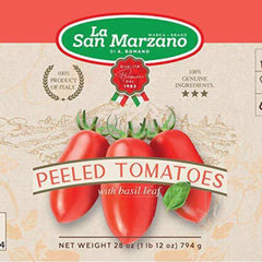 La San Marzano close-up of peeled tomato texture highlighting natural sweetness