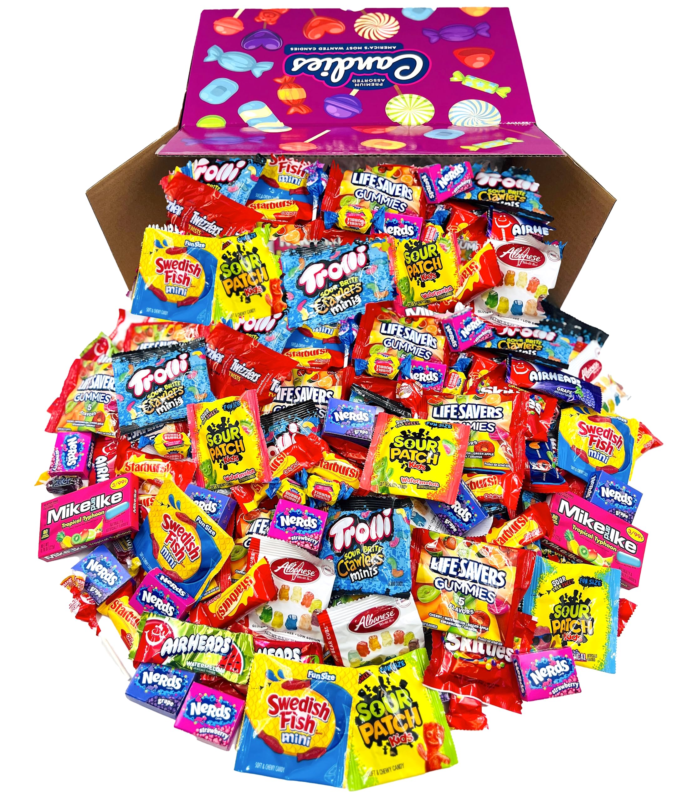 LA Signature clear-top gift box with visible candy contents for convenient serving