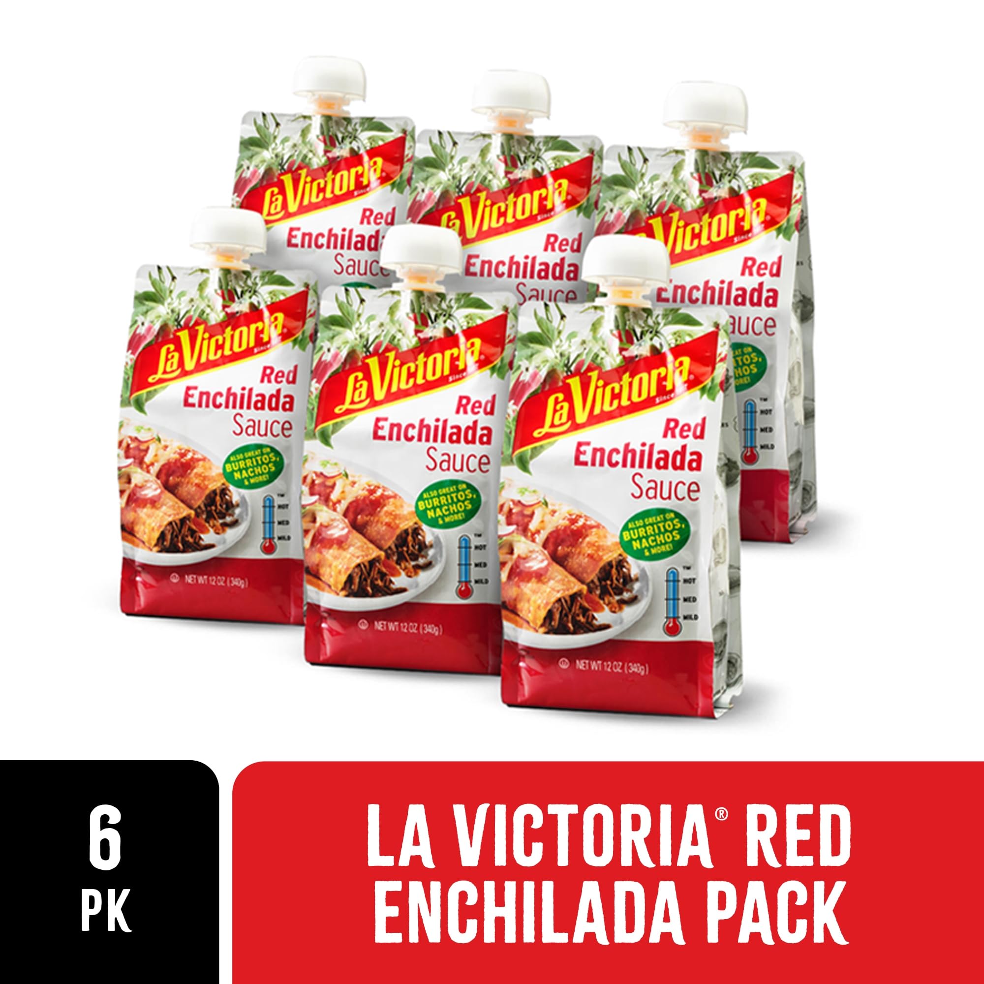 La Victoria sauce in serving bowl with spoon ready to top tacos and other dishes