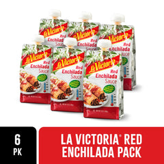 La Victoria sauce in serving bowl with spoon ready to top tacos and other dishes