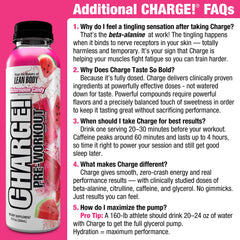 Labrada CHARGE side label with ingredient panel and clear dosing details
