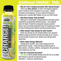 Labrada CHARGE RTD close-up label listing glycerol, citrulline, beta-alanine benefits