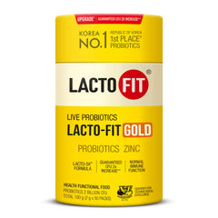 LACTO-FIT front box showing 50 stick packs and benefits