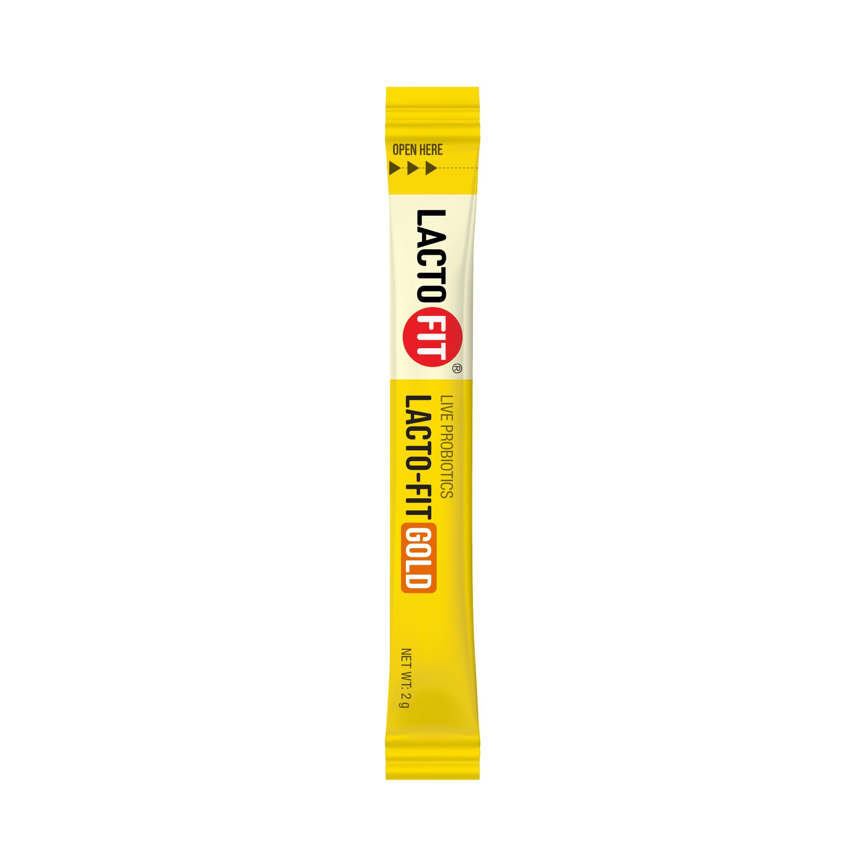 LACTO-FIT single stick close-up ready to open for convenience
