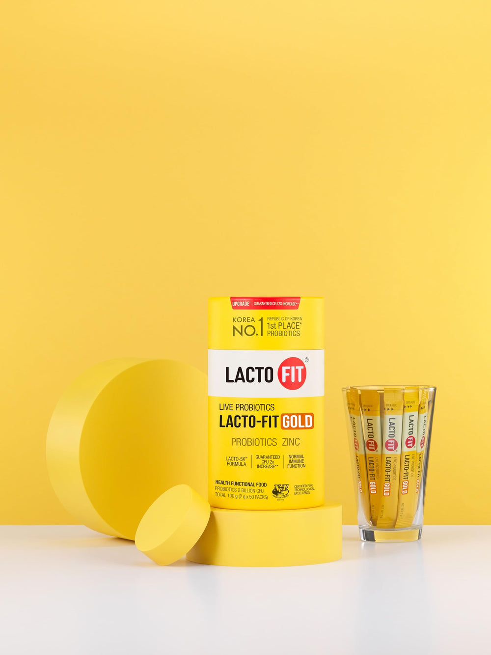 LACTO-FIT powder stirred in a glass delivering smooth flavor