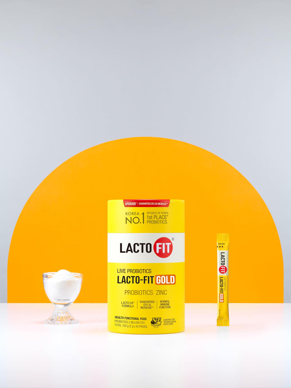 LACTO-FIT sticks beside luggage illustrating portable daily use