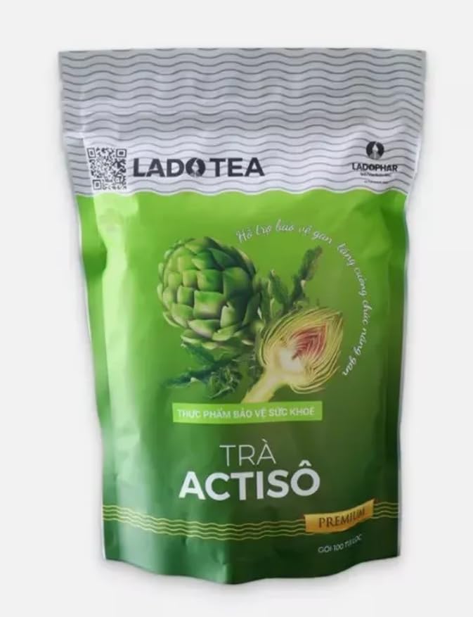 LADOPHAR front packaging showing resealable pouch and 100 teabags for easy storage