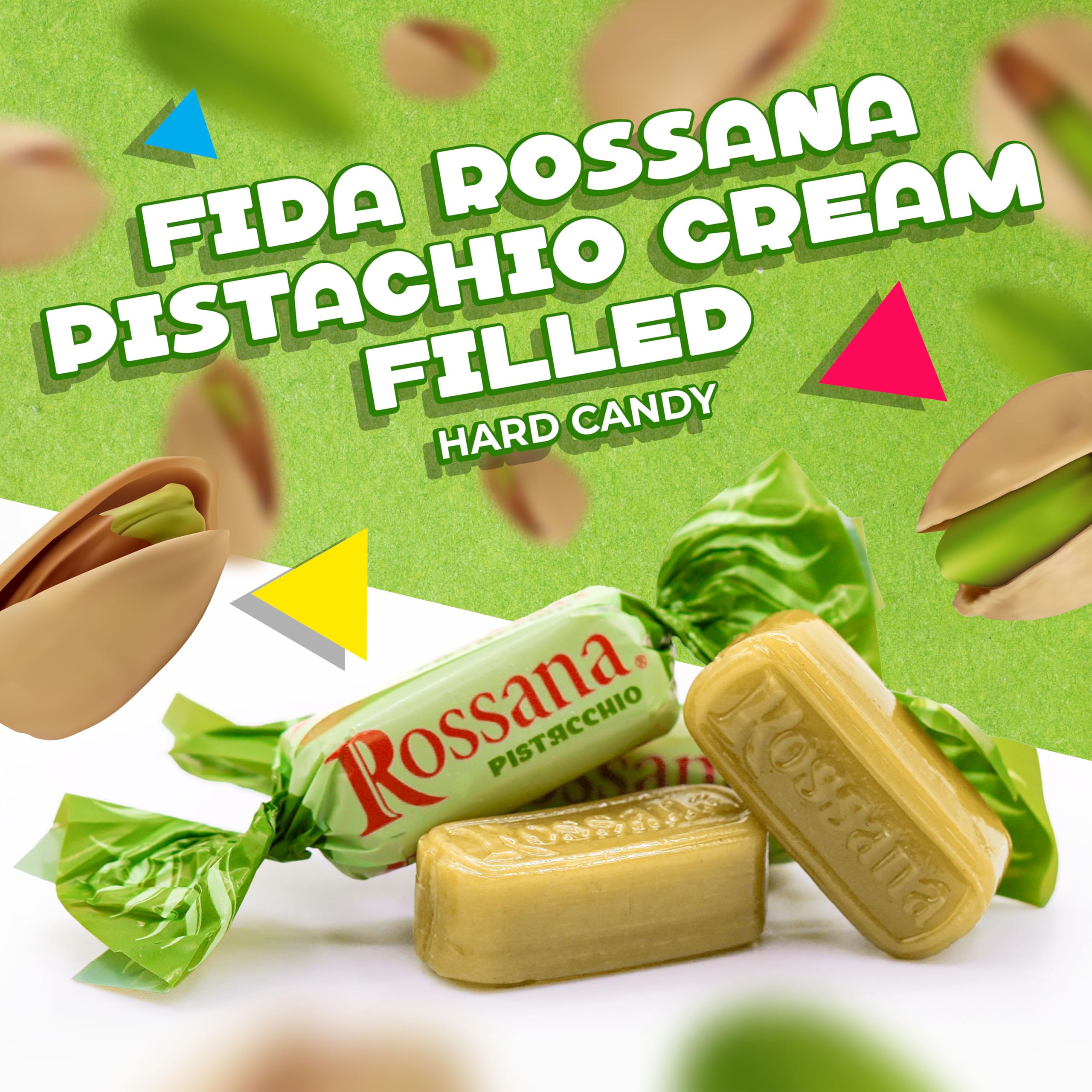 LAETAFOOD open 1 lb bag of Fida Rossana revealing individually wrapped candies for easy sharing
