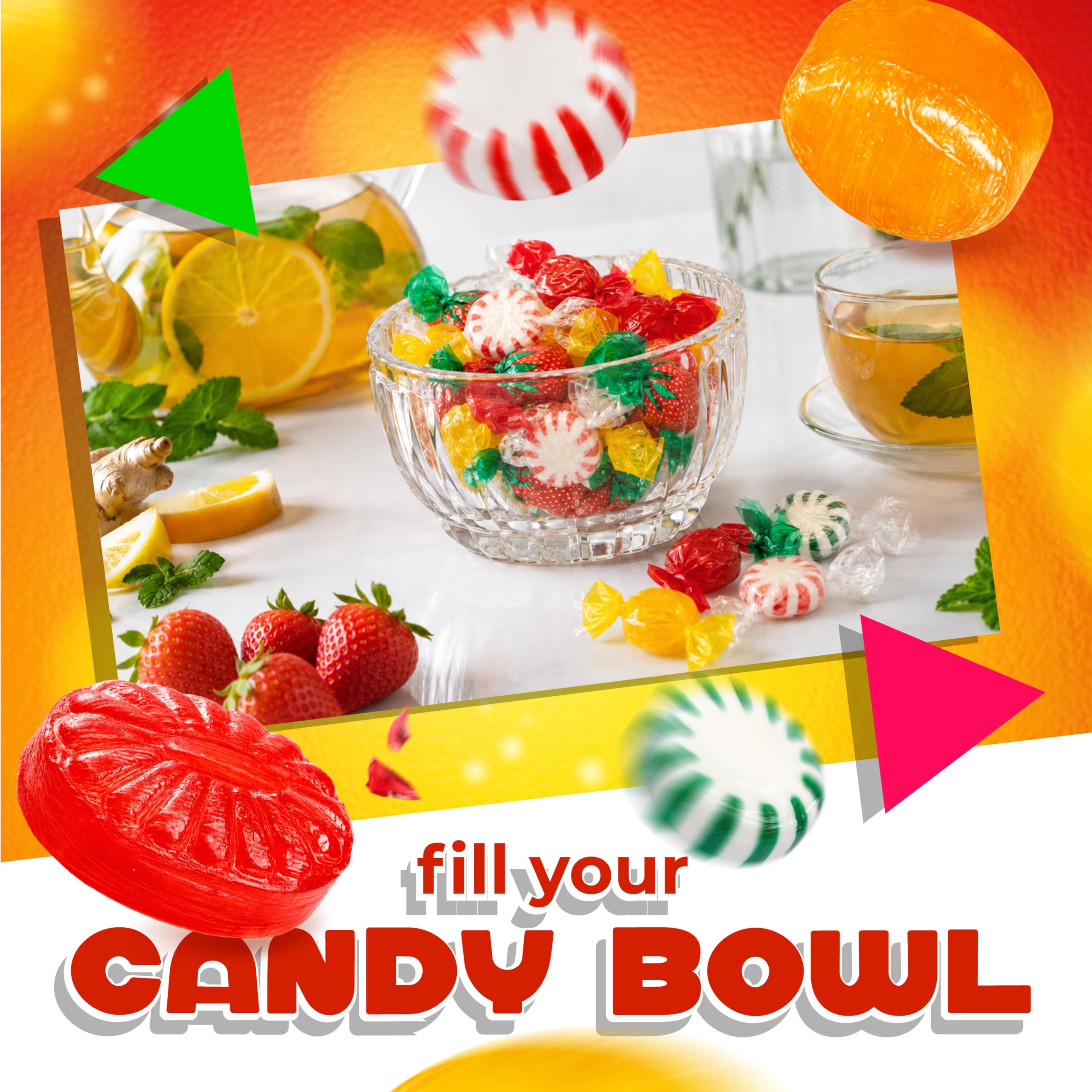 LAETAFOOD candy jar display in office setting offering a welcoming reception treat
