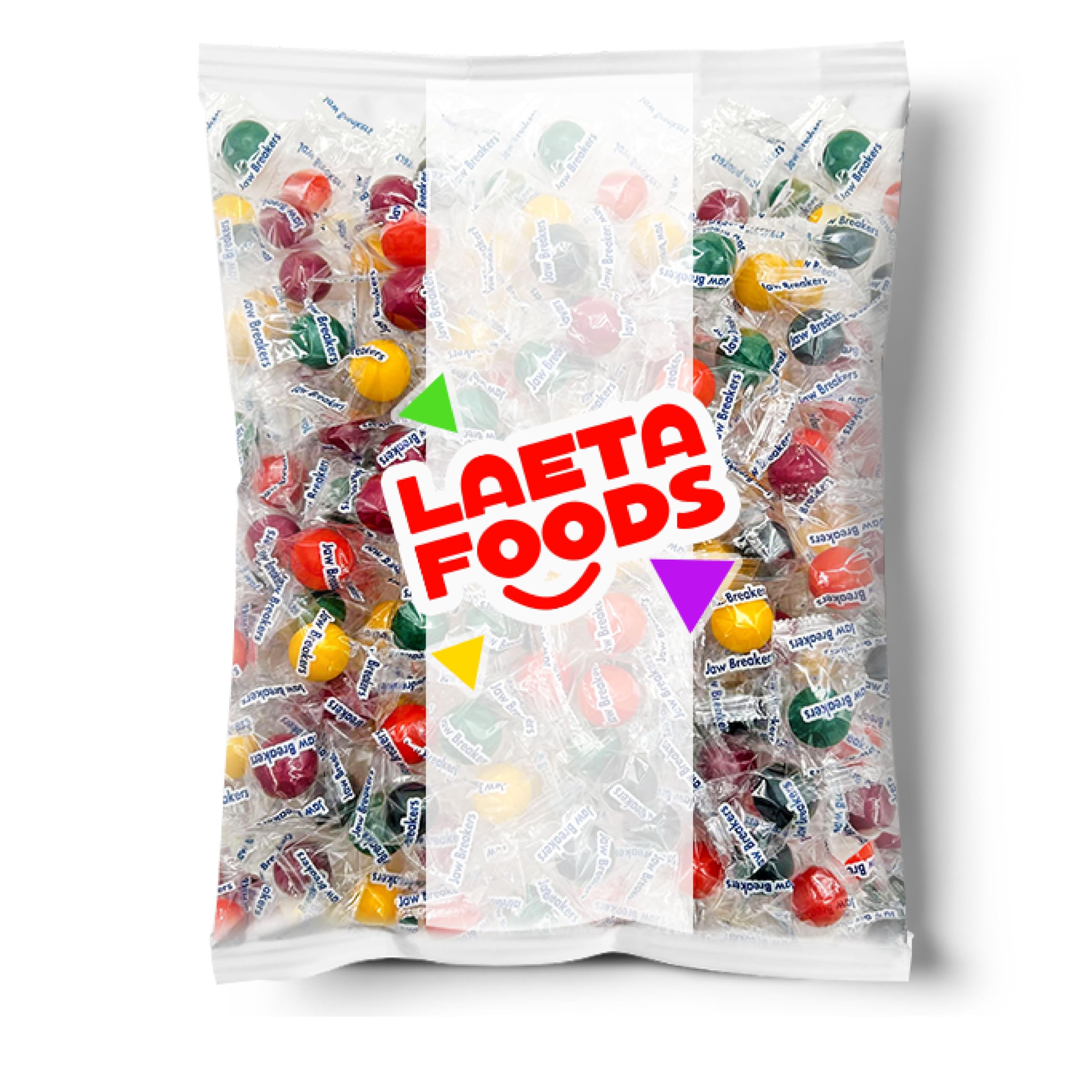 LAETAFOOD close-up of jawbreaker glossy hard shell highlighting long-lasting texture