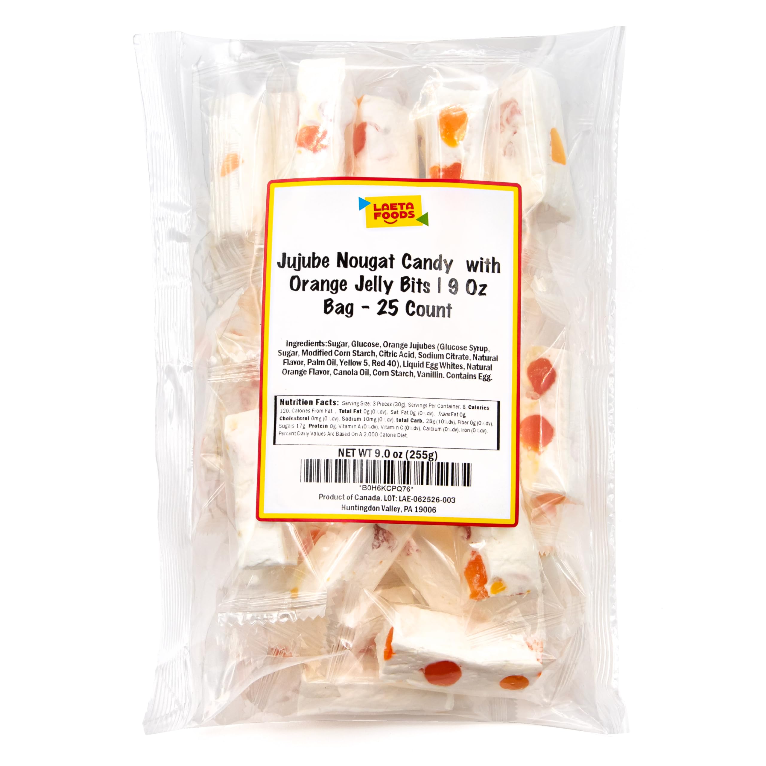 LAETAFOOD jujube nougat arranged in a gift basket for festive gifting