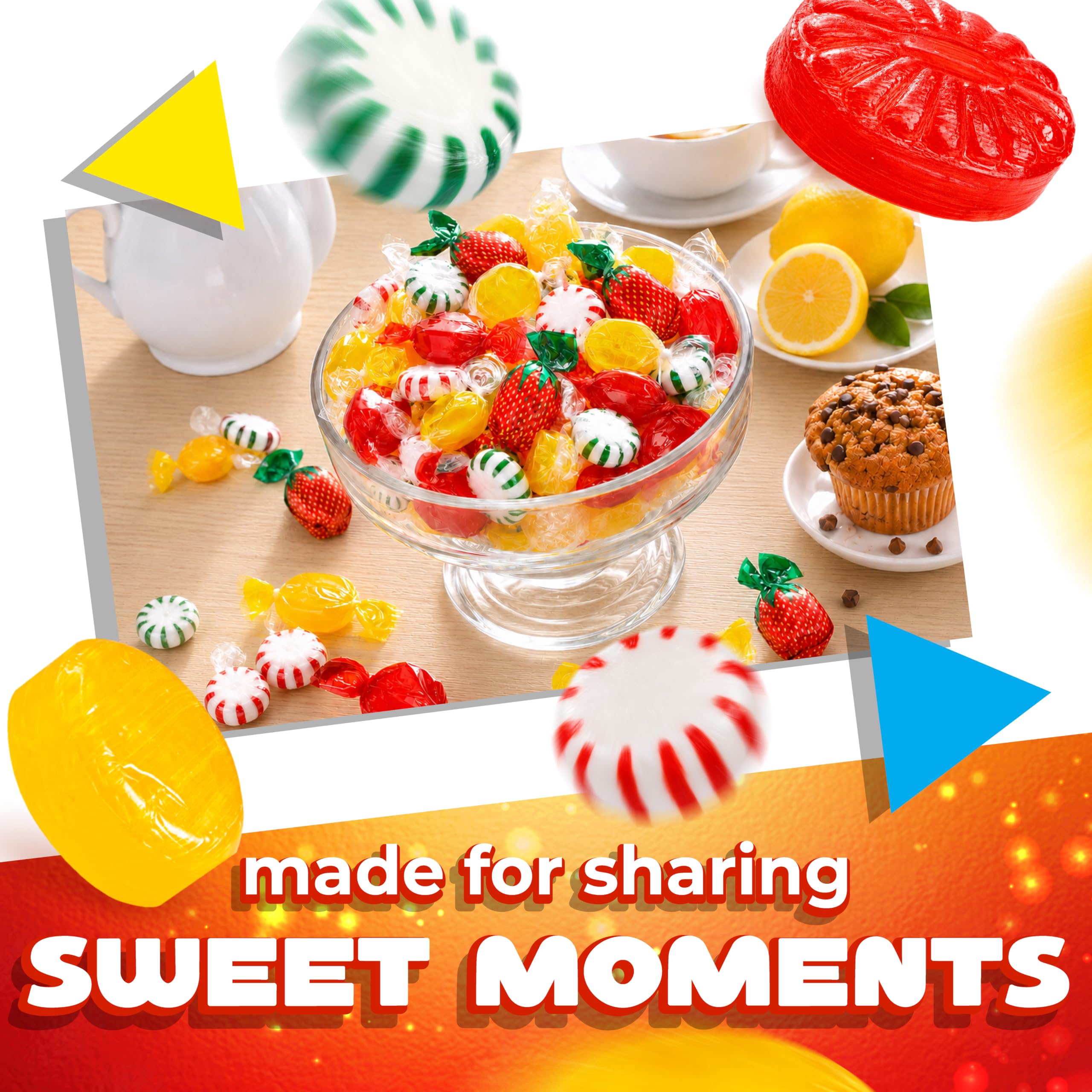 LAETAFOOD party bowl with mixed candies demonstrating festive presentation and sharing