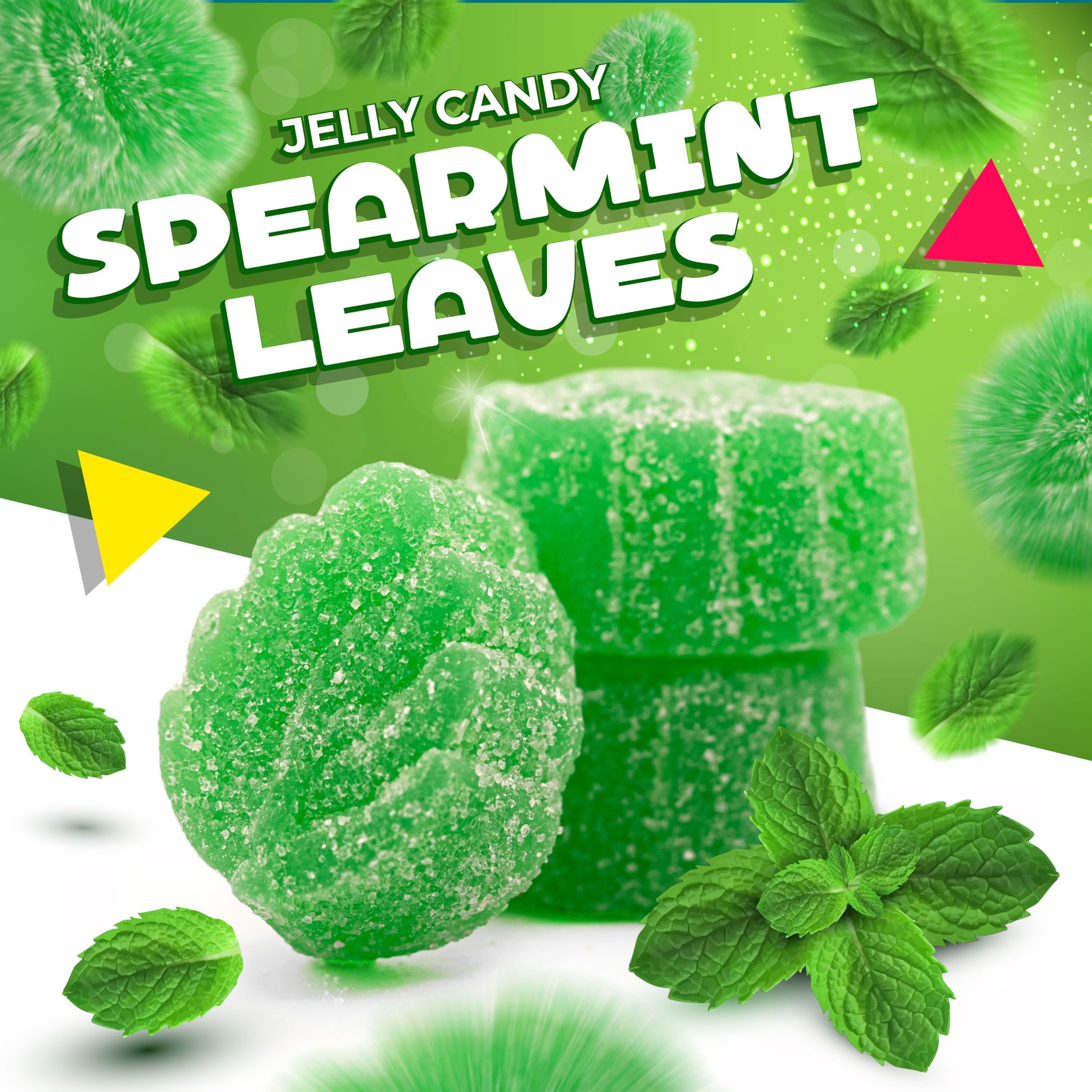 LAETAFOOD close-up of sugar-dusted texture highlighting chewy mint benefit