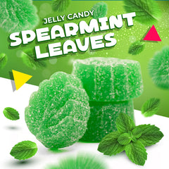 LAETAFOOD close-up of sugar-dusted texture highlighting chewy mint benefit