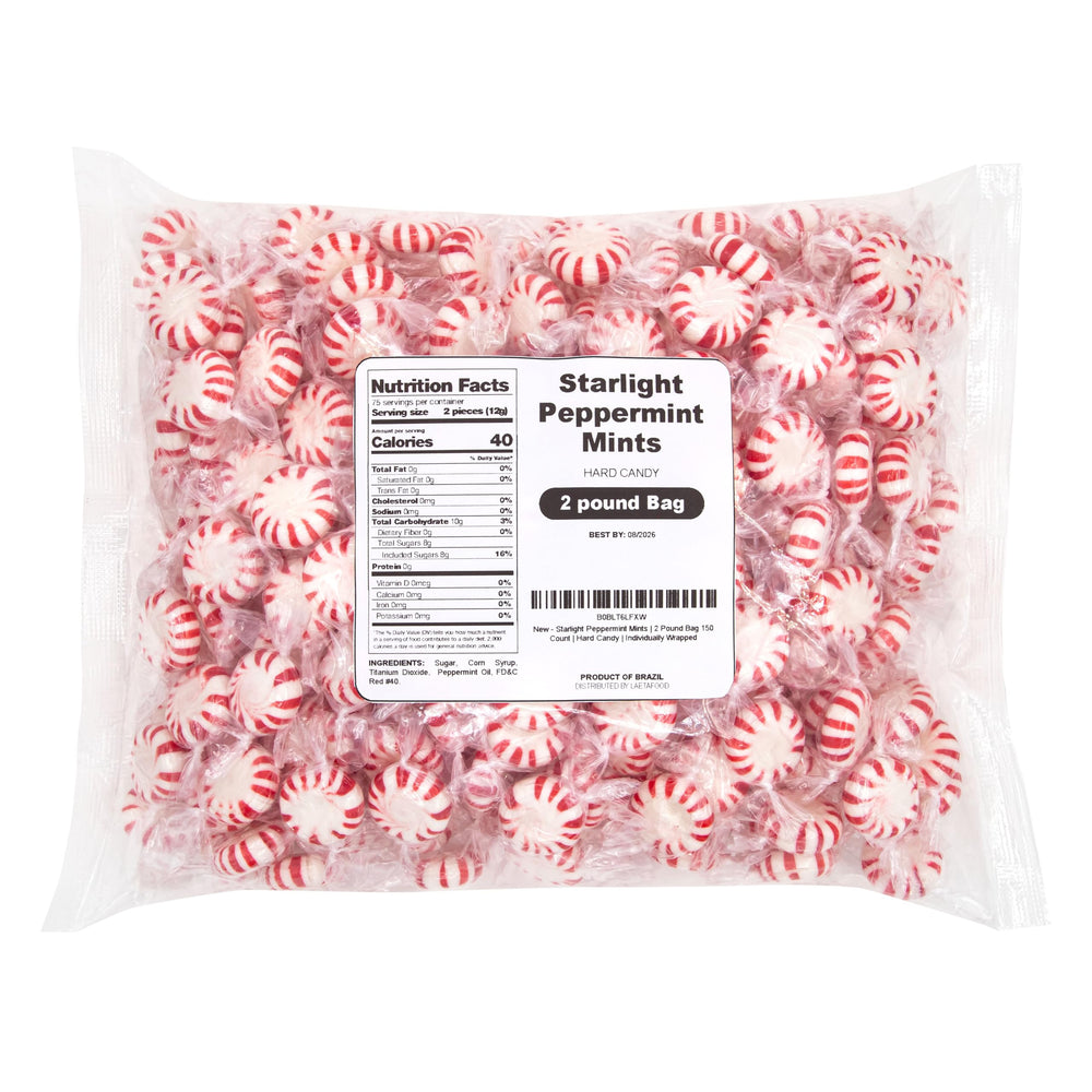 LAETAFOOD individually wrapped mints close-up for hygiene benefit