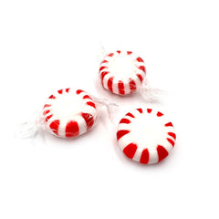 LAETAFOOD peppermint candy stripes and texture emphasizing real peppermint