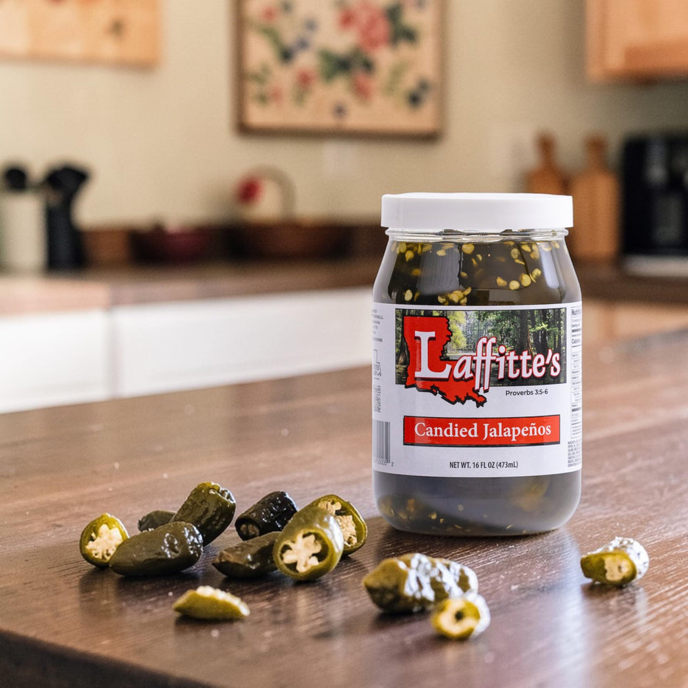 Laffitte's 16oz jar next to ruler demonstrating size and portion clarity