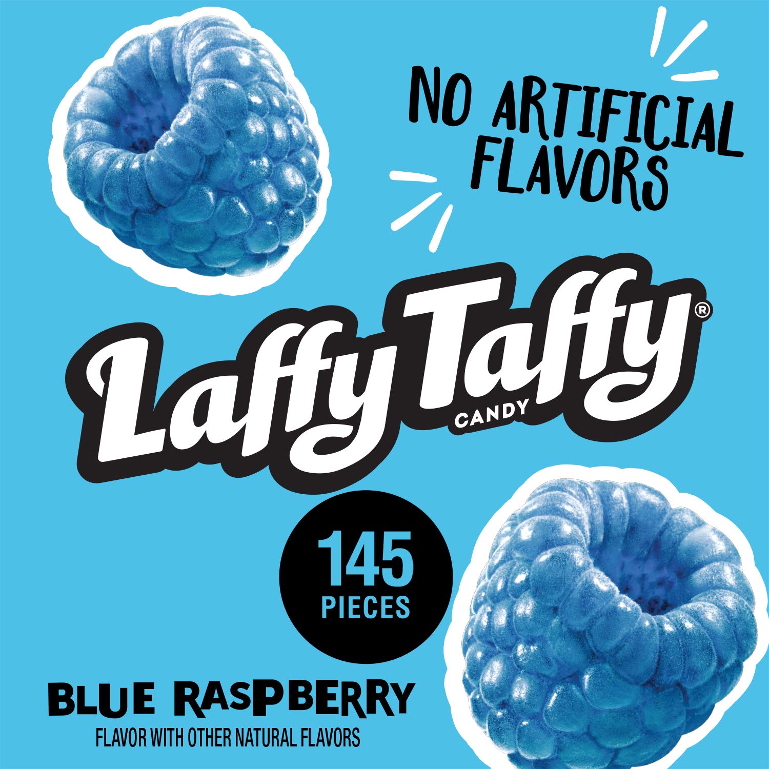 Close-up of an individually wrapped Laffy Taffy with joke visible, easy to hand out