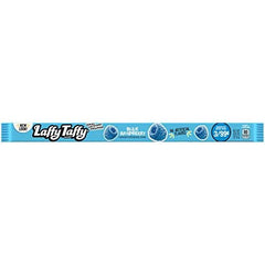 Laffy Taffy single unwrapped rope revealing chewy texture and flavor