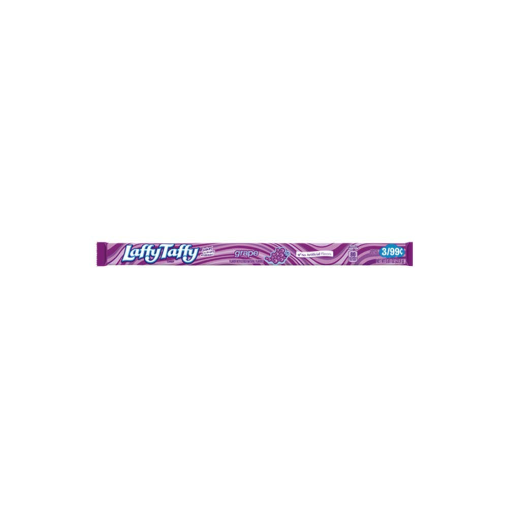 Laffy Taffy front box showing grape ropes for easy sharing and storage