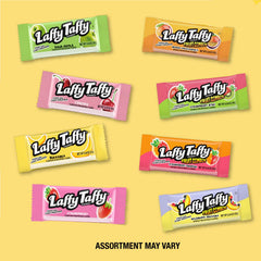 Laffy Taffy individually wrapped mini bars in a spread, convenient for sharing