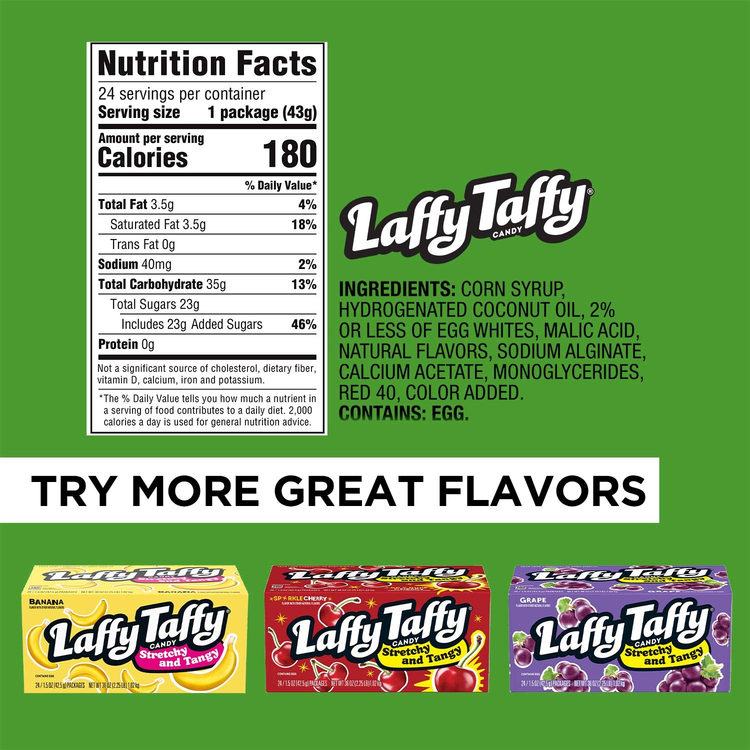 Close-up of Laffy Taffy wrapper joke and label highlighting brand charm