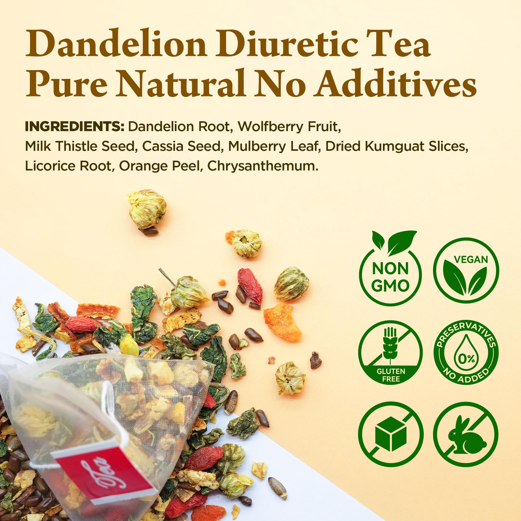 Laicuherb label close-up displaying organic certification and ingredient clarity
