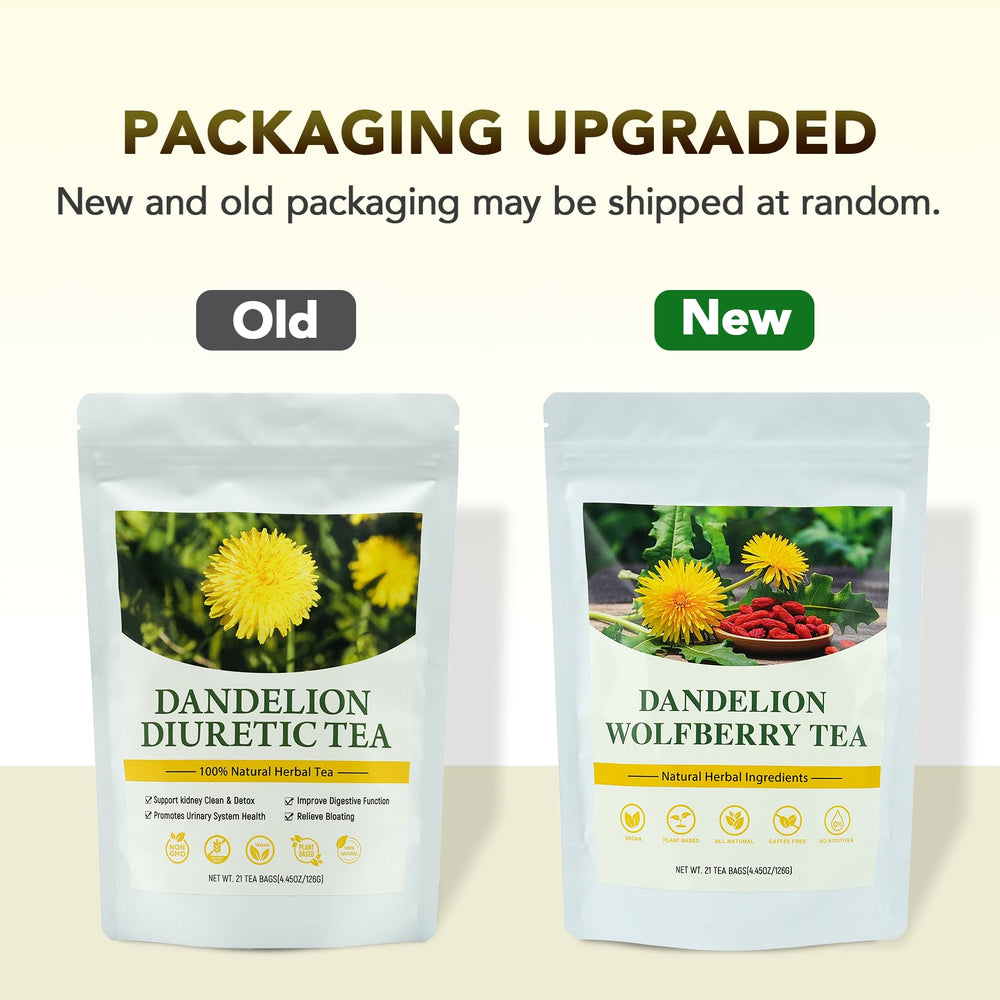 Laicuherb tea bag close-up highlighting dandelion root texture and quality