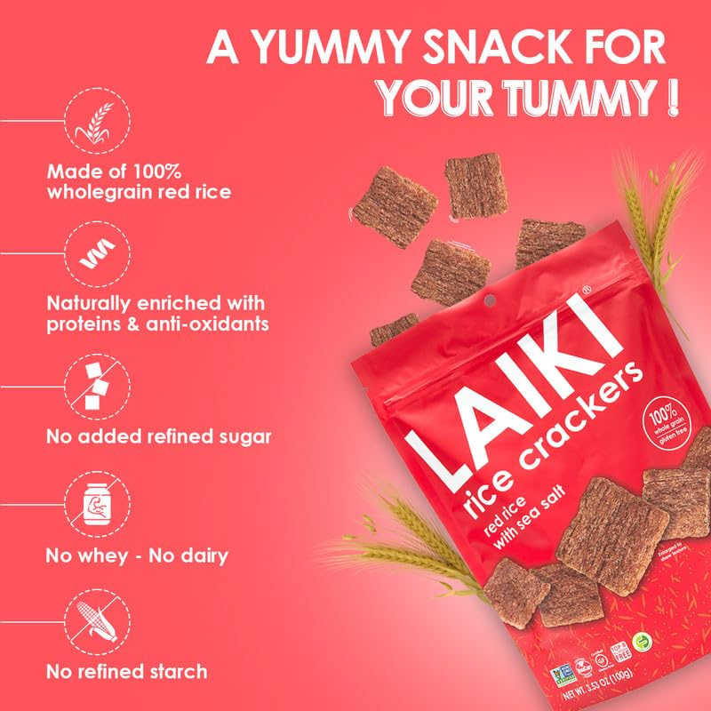 LAIKI crackers beside a dip demonstrating pairing versatility