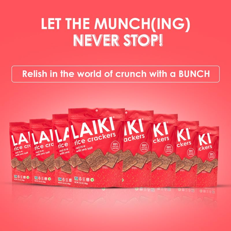 LAIKI crackers in picnic scene showing shareable snack convenience