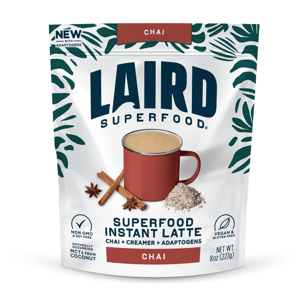 Laird Superfood front packaging showing product and key benefits
