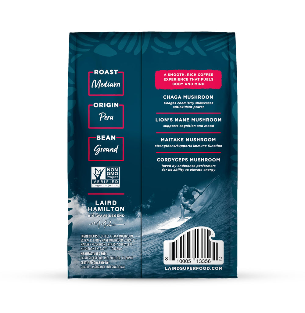 Laird Superfood close-up of medium-fine grind texture highlighting smooth extraction