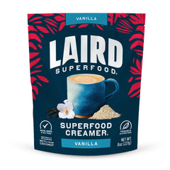 Laird Superfood front package showing vanilla coconut creamer benefits