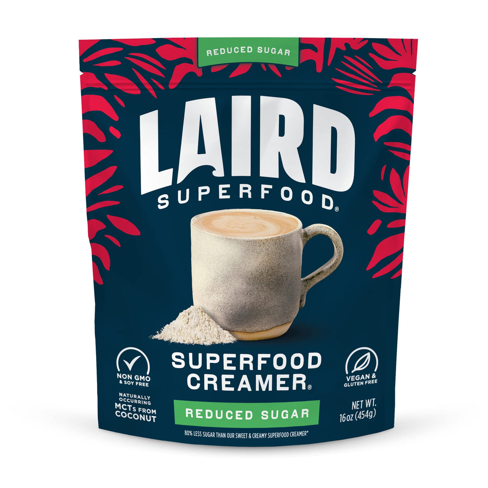 Laird Superfood front packaging showing bag and branding, clear product identity and convenience