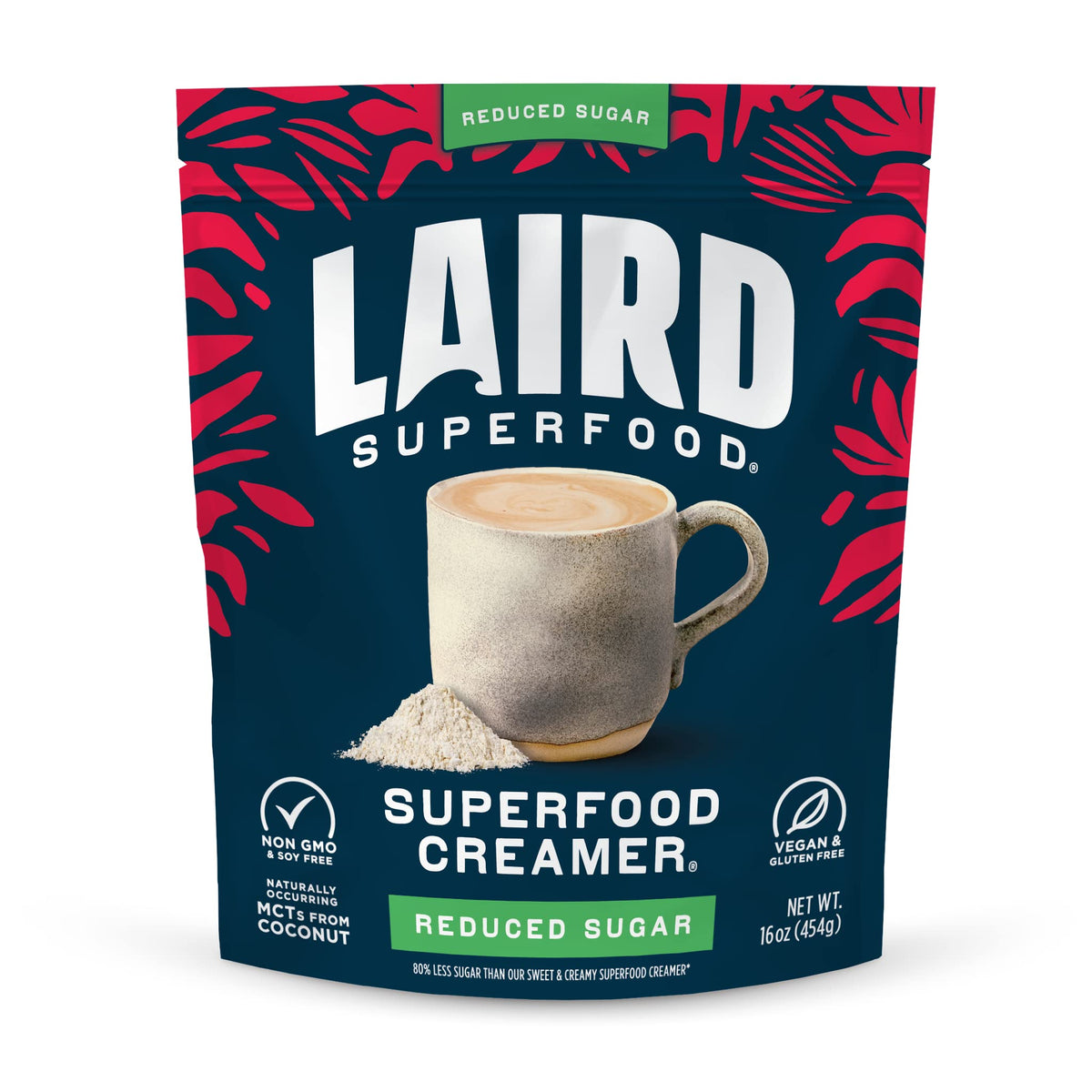 Laird Superfood front packaging showing bag and branding, clear product identity and convenience