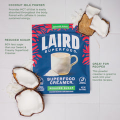 Laird Superfood frothed coffee top demonstrating foam and rich mouthfeel