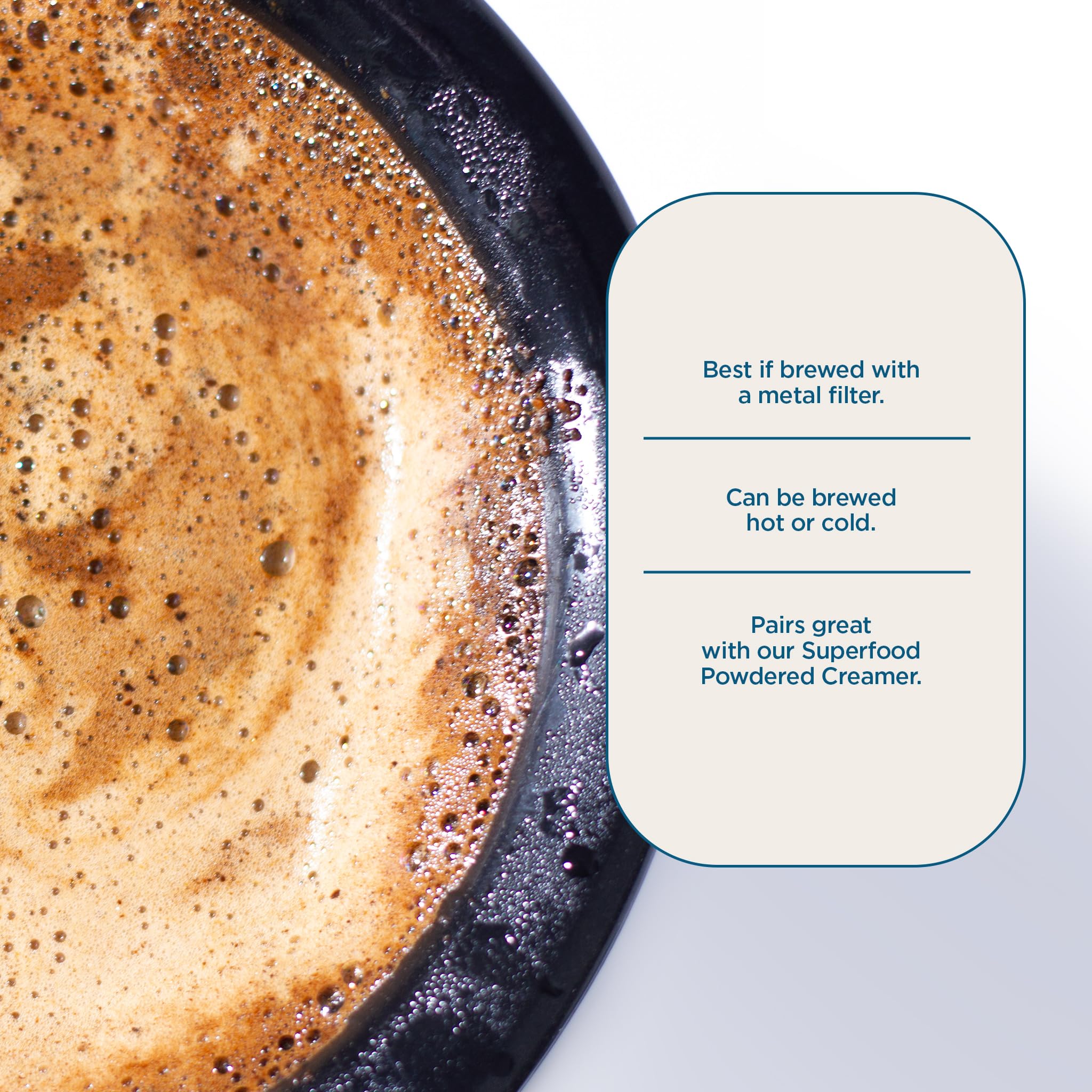 Laird Superfood label close-up showing organic certification and mushroom blend