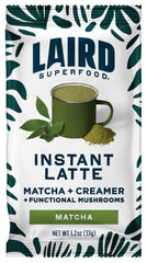 Laird Superfood sachet close-up displaying single-serve packet and easy portability benefit