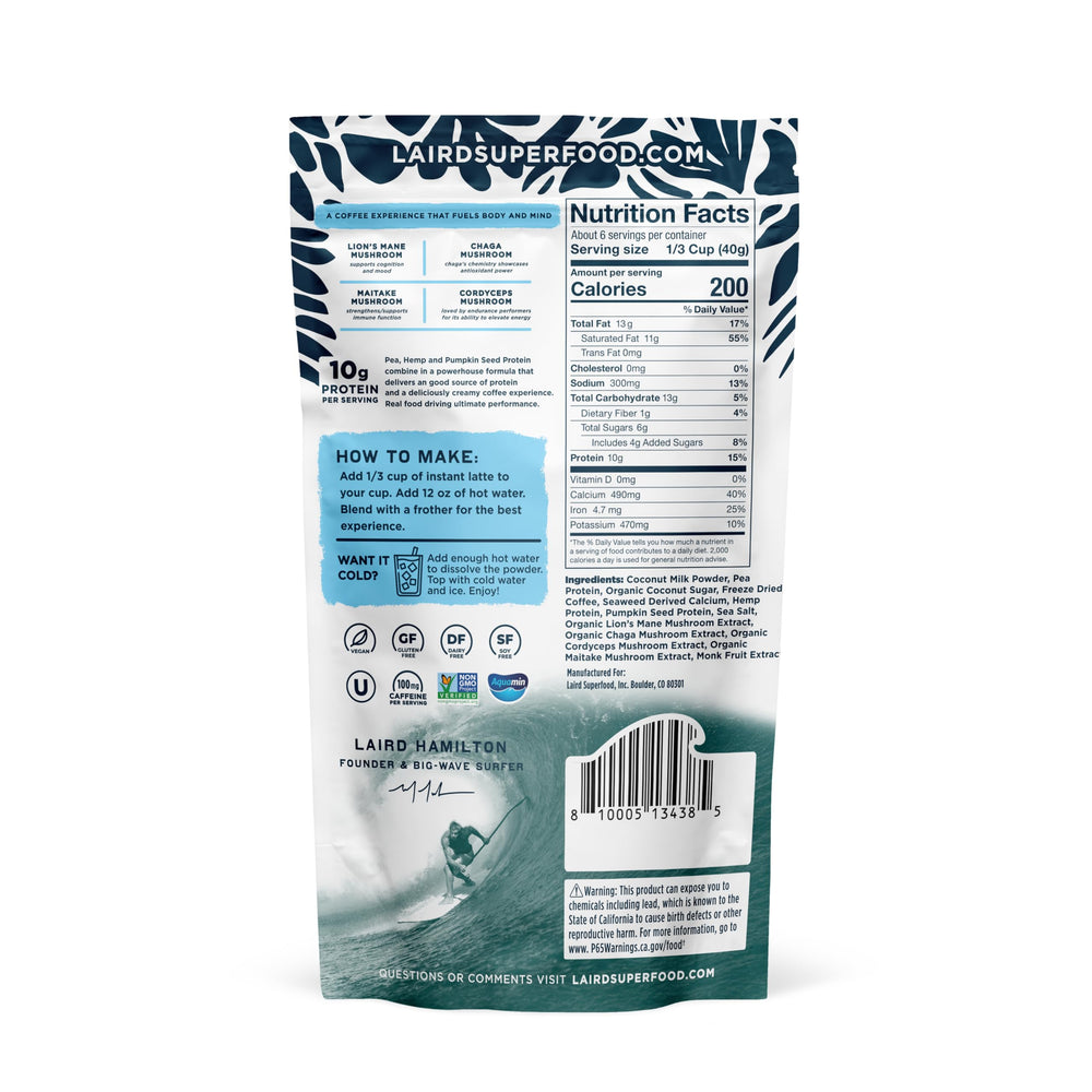 Laird Superfood powder texture close-up showing creamy granules for smooth mixing