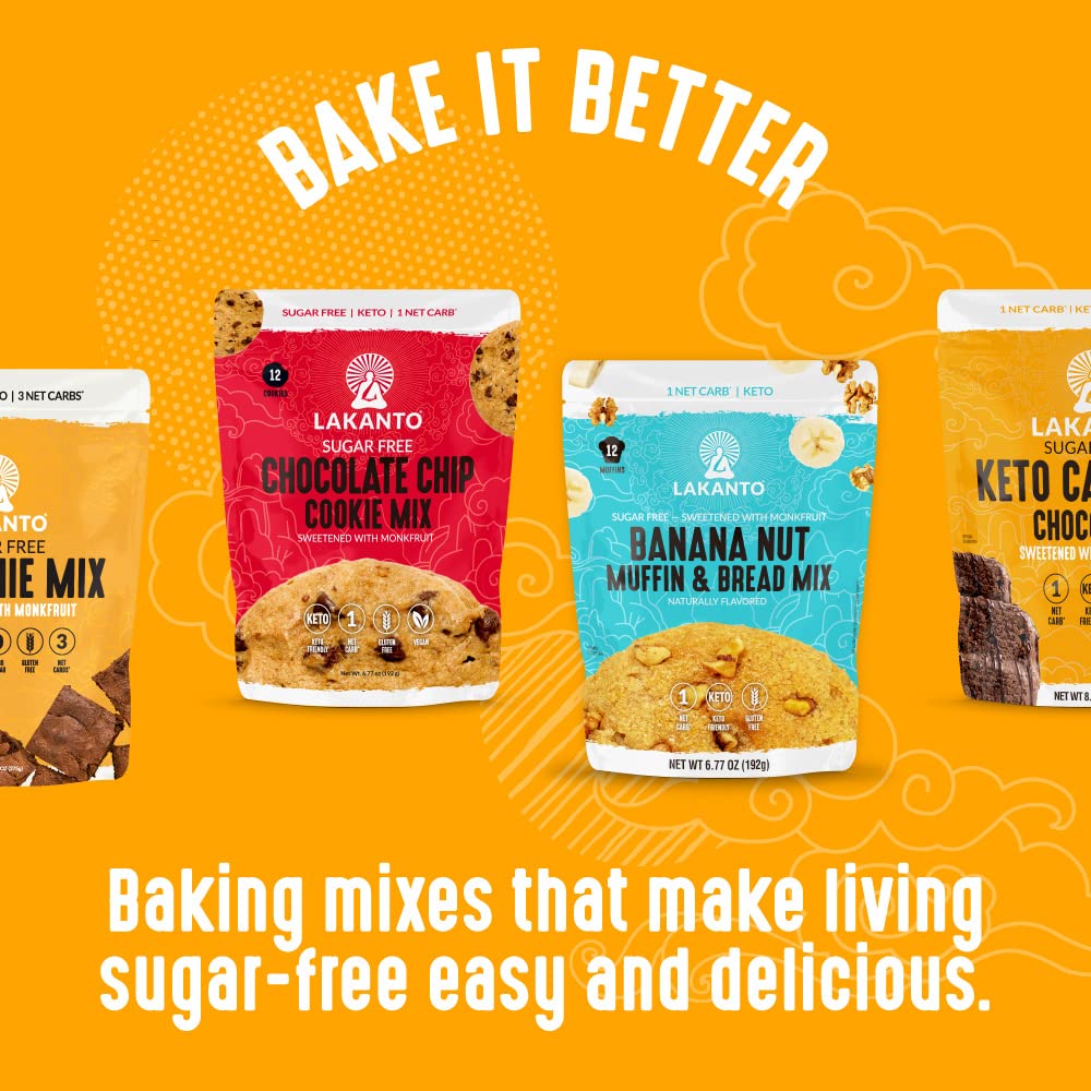 Brownies topped with chopped nuts and sea salt using Lakanto mix, highlights customizable toppings