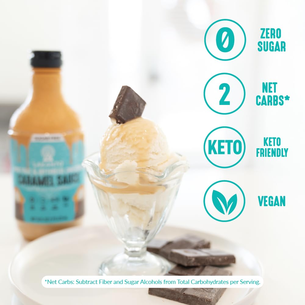 Lakanto caramel stirred into coffee to sweeten drinks without added sugar