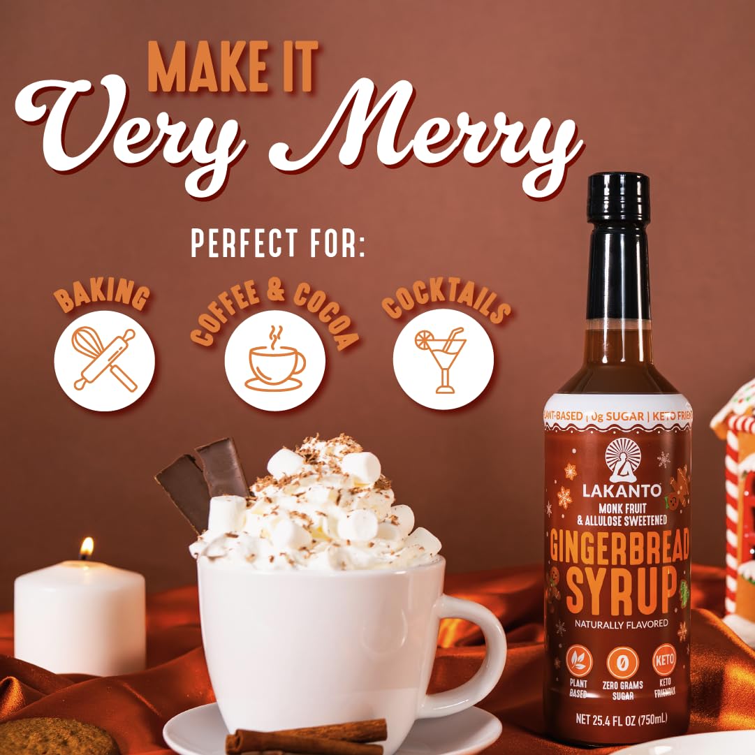 Bottle next to gingerbread cookies illustrating flavor pairing and seasonal versatility