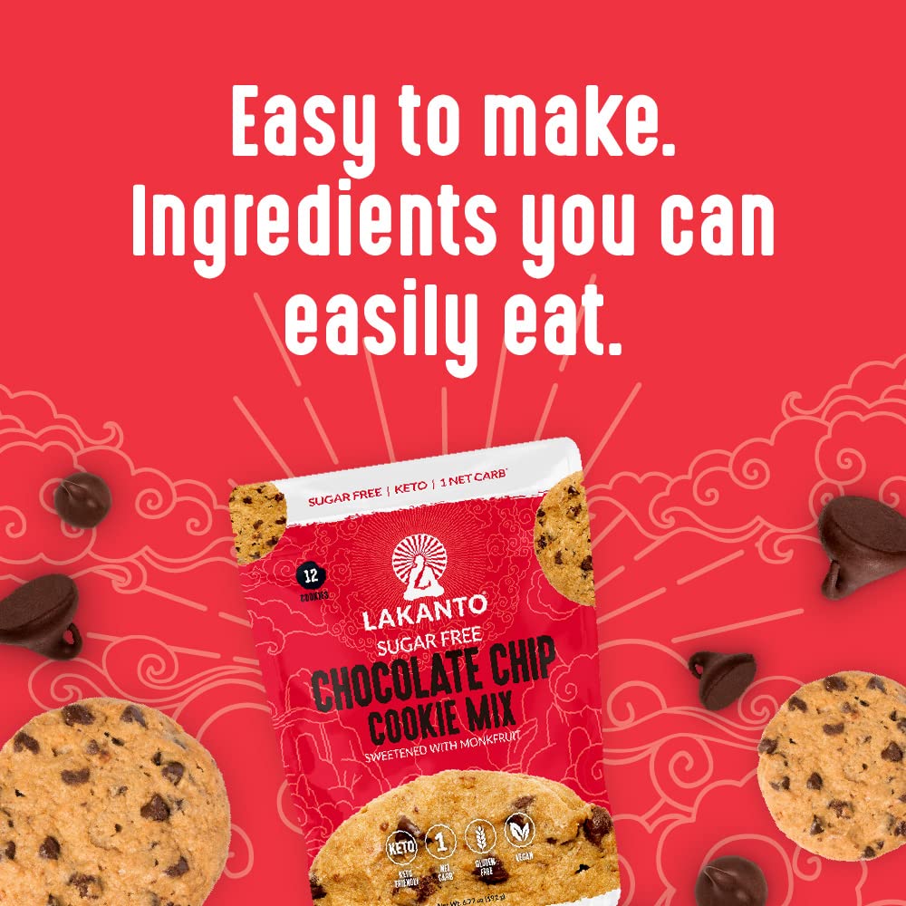 Almond flour and sea salt beside Lakanto mix highlighting wholesome ingredients