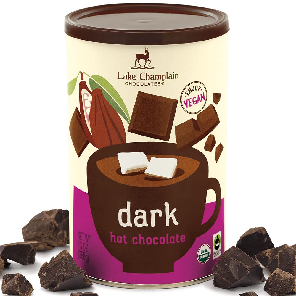 Lake Champlain front packaging showing organic vegan label and 13-ounce size, highlights quality