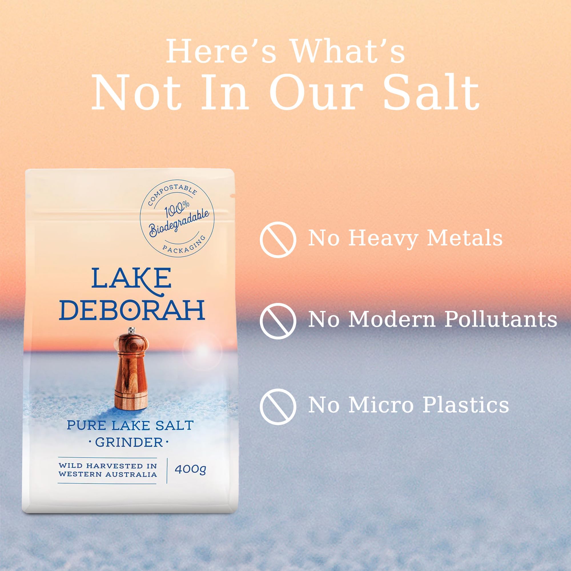 Close-up of Lake Deborah salt crystals highlighting texture and mineral-rich appearance