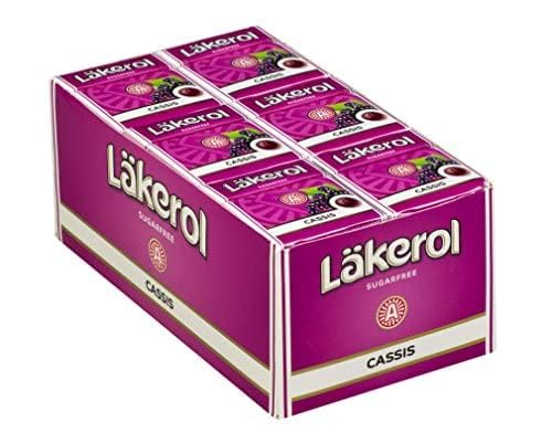 Lakerol cassis box in hand demonstrating pocketable size and one-handed opening benefit