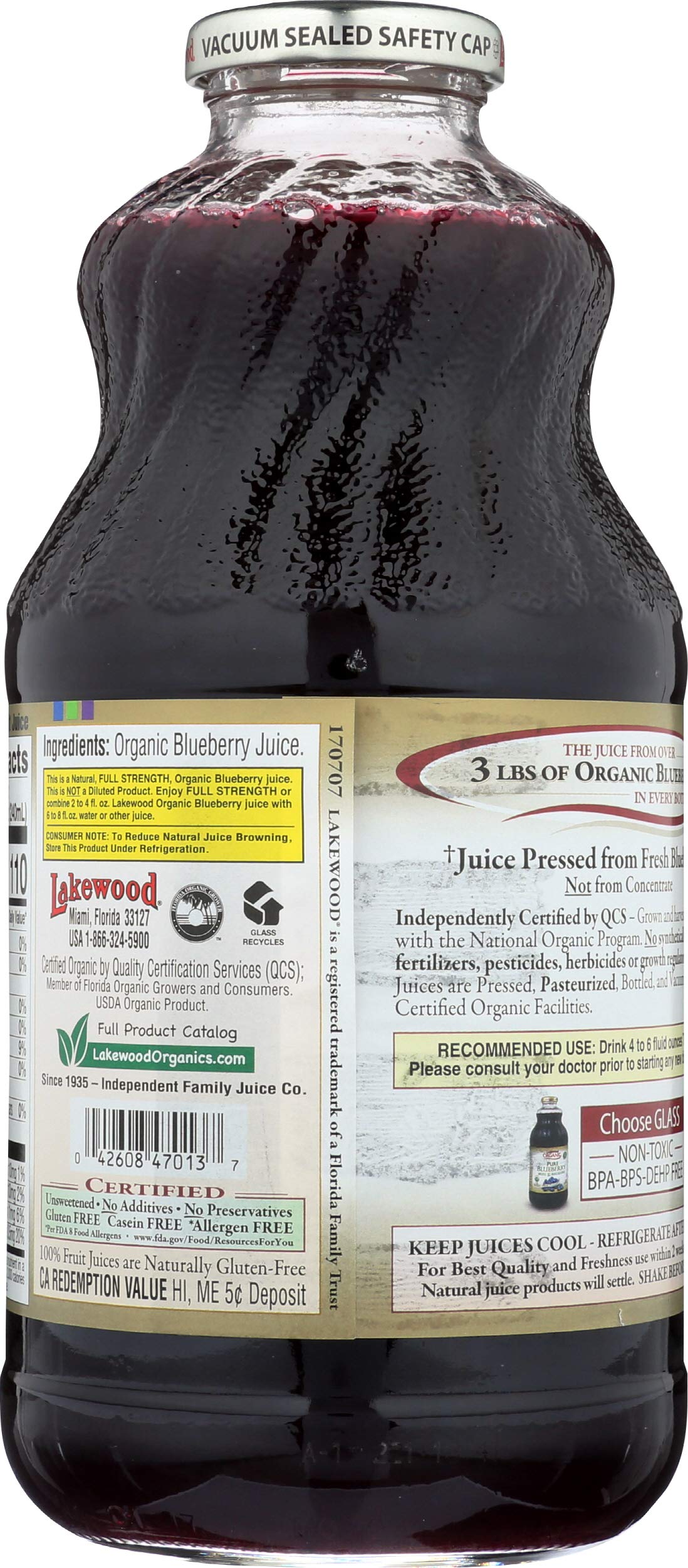 Lakewood blueberry juice texture close-up highlighting rich color and consistency